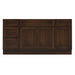 69" Oak Bathroom Vanity Cabinet without Top - 4 Drawers & 3 Doors - HomeBeyond