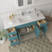 69" Oak Bathroom Vanity Cabinet without Top - 4 Drawers & 3 Doors - HomeBeyond
