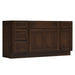 69" Oak Bathroom Vanity Cabinet without Top - 4 Drawers & 3 Doors - HomeBeyond