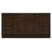 69" Oak Bathroom Vanity Cabinet without Top - 6 Drawers & 2 Doors - HomeBeyond