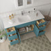69" Oak Bathroom Vanity Cabinet without Top - 6 Drawers & 2 Doors - HomeBeyond