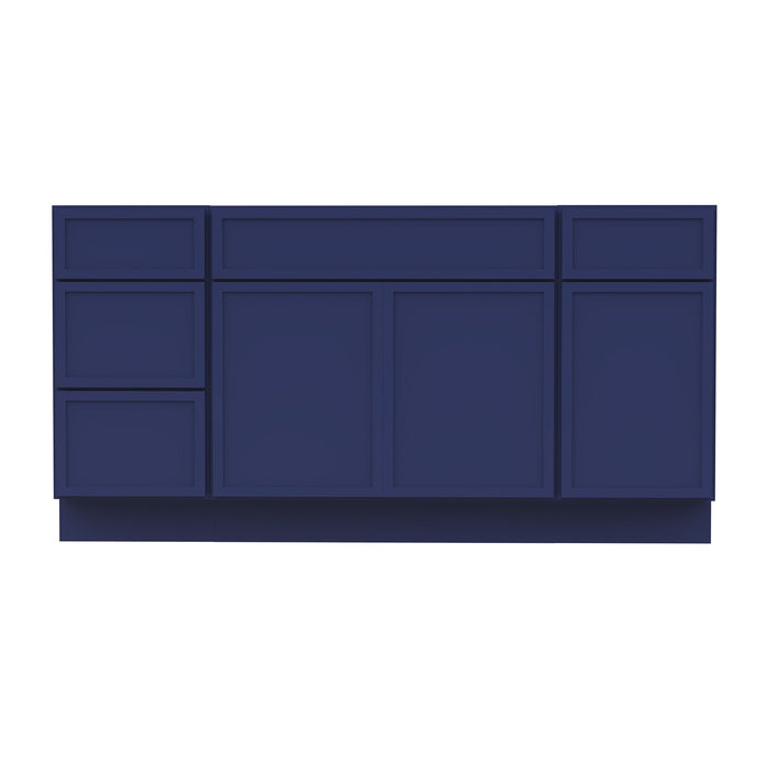 69" Plywood Bathroom Vanity Cabinet without Top - 4 Drawers & 3 Doors - HomeBeyond