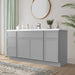 69" Plywood Bathroom Vanity Cabinet without Top - 4 Drawers & 3 Doors - HomeBeyond