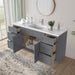 69" Plywood Bathroom Vanity Cabinet without Top - 6 Drawers & 2 Doors - HomeBeyond