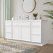 69" Plywood Bathroom Vanity Cabinet without Top - 6 Drawers & 2 Doors - HomeBeyond