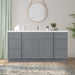 69" Plywood Bathroom Vanity Cabinet without Top - 6 Drawers & 2 Doors - HomeBeyond