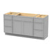 69" Plywood Bathroom Vanity Cabinet without Top - 6 Drawers & 2 Doors - HomeBeyond
