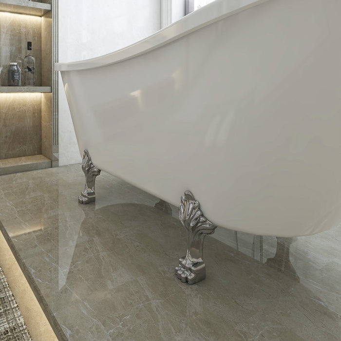 69"x30" Modern Freestanding Acrylic Soaking Tub - HomeBeyond