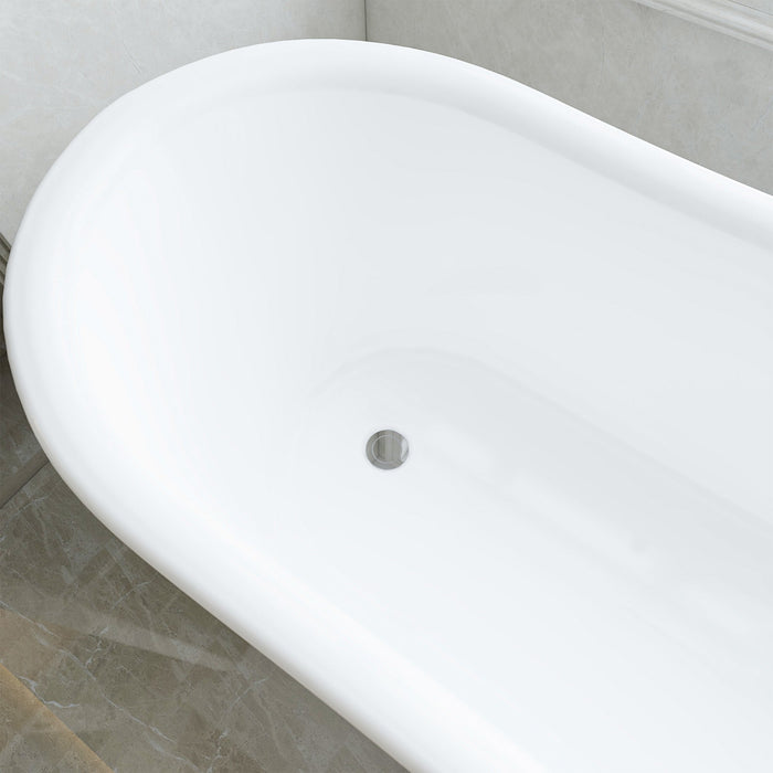 69"x30" Modern Freestanding Acrylic Soaking Tub - HomeBeyond