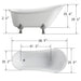 69"x30" Modern Freestanding Acrylic Soaking Tub - HomeBeyond