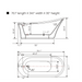 70" x 34" Acrylic Freestanding Bathtub-VA6839 - HomeBeyond