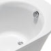 70" x 34" Modern Freestanding Acrylic Soaking Bathtub Glossy White Large Soaker Tub Chrome Drain VA6839 - HomeBeyond
