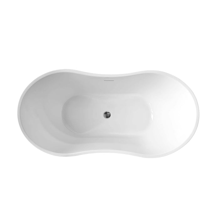 71" or 59" Freestanding Soaking Bathtub - HomeBeyond