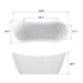 71" x 29" Modern Freestanding Acrylic Soaking Bathtub White Ergonomic Deep Soaker Tub Chrome Drain VA6903 - HomeBeyond