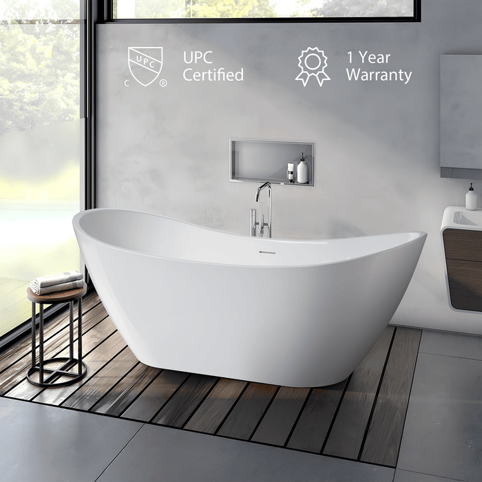 71" x 32” Freestanding Soaking Bathtub - HomeBeyond