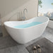 71" x 32" Modern Acrylic Oval Double Slipper Freestanding Soaking Bathtub - VA6517 - HomeBeyond