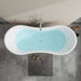 71" x 32" Modern Acrylic Oval Double Slipper Freestanding Soaking Bathtub - VA6517 - HomeBeyond