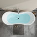 71" x 32" Modern Acrylic Oval Double Slipper Freestanding Soaking Bathtub - VA6517 - HomeBeyond
