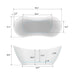 71" x 32" Modern Acrylic Oval Double Slipper Freestanding Soaking Bathtub - VA6517 - HomeBeyond
