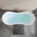 71" x 32" Modern Acrylic Oval Double Slipper Freestanding Soaking Bathtub - VA6517 - HomeBeyond