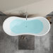 71" x 32" Modern Acrylic Oval Double Slipper Freestanding Soaking Bathtub - VA6517 - HomeBeyond
