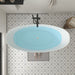 71" x 33" Modern Oval Freestanding Acrylic Soaking Bathtub White Large Soaker Tub Center Drain UPC Certified VA6807 - HomeBeyond