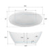 71" x 33" Modern Oval Freestanding Acrylic Soaking Bathtub White Large Soaker Tub Center Drain UPC Certified VA6807 - HomeBeyond