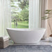 71" X 33" White Acrylic Freestanding Bathtub, Contemporary Design Soaking Tub with Overflow and Pop-up Drain - HomeBeyond