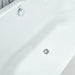 71” x 34“ Freestanding White Acrylic Bathtub Modern Stand Alone Soaking Tub - HomeBeyond