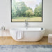 71” x 34“ Freestanding White Acrylic Bathtub Modern Stand Alone Soaking Tub - HomeBeyond