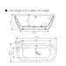 71” x 34“ Freestanding White Acrylic Bathtub Modern Stand Alone Soaking Tub-VA6837 - HomeBeyond