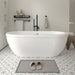 71" x 34" Modern Freestanding Acrylic Soaking Bathtub White Large Soaker Tub Chrome Drain UPC Certified VA6837 - HomeBeyond