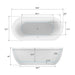 71" x 34" Modern Freestanding Acrylic Soaking Bathtub White Large Soaker Tub Chrome Drain UPC Certified VA6837 - HomeBeyond