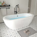71" x 34" Modern Freestanding Acrylic Soaking Bathtub White Large Soaker Tub Chrome Drain UPC Certified VA6837 - HomeBeyond