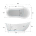 71" x 35" Modern Freestanding Acrylic Soaking Bathtub White Oval Single Slipper Soaker Tub VA6512-L - HomeBeyond