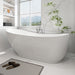 71" x 35" Modern Freestanding Acrylic Soaking Bathtub White Oval Single Slipper Soaker Tub VA6512-L - HomeBeyond