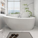 71" x 35" Modern Freestanding Acrylic Soaking Bathtub White Oval Single Slipper Soaker Tub VA6512-L - HomeBeyond