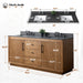 72" Double Sink Bathroom Vanity with Sink and Top, With Soft Closing Doors - HomeBeyond