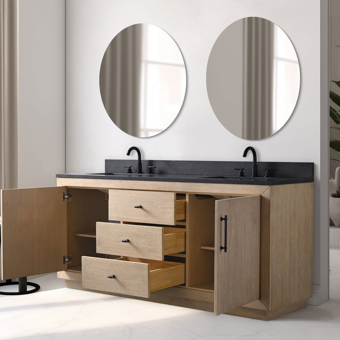 72" Double Sink Bathroom Vanity with Sink and Top, With Soft Closing Doors - HomeBeyond