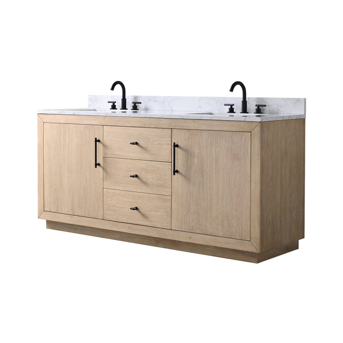 72" Double Sink Bathroom Vanity with Sink and Top, With Soft Closing Doors - HomeBeyond