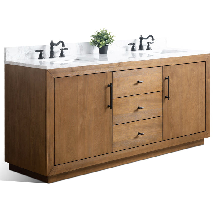 72" Double Sink Bathroom Vanity with Sink and Top, With Soft Closing Doors - HomeBeyond