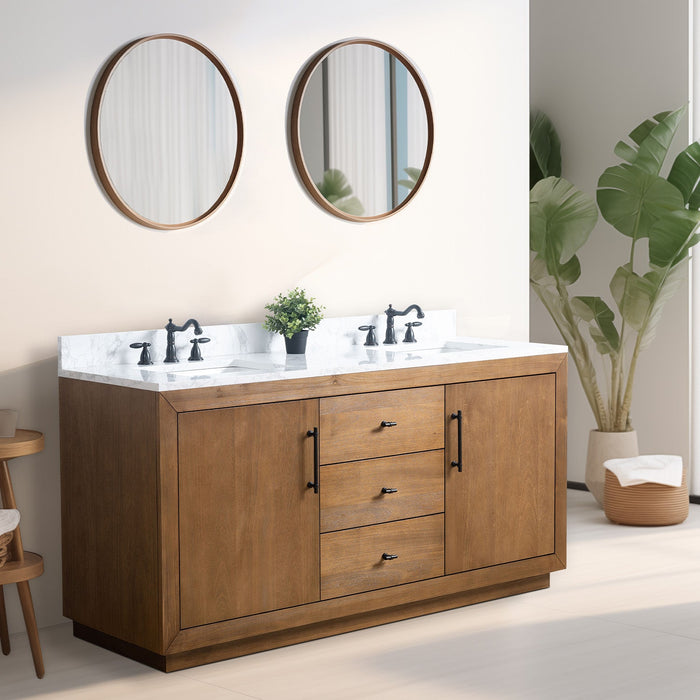 72" Double Sink Bathroom Vanity with Sink and Top, With Soft Closing Doors - HomeBeyond