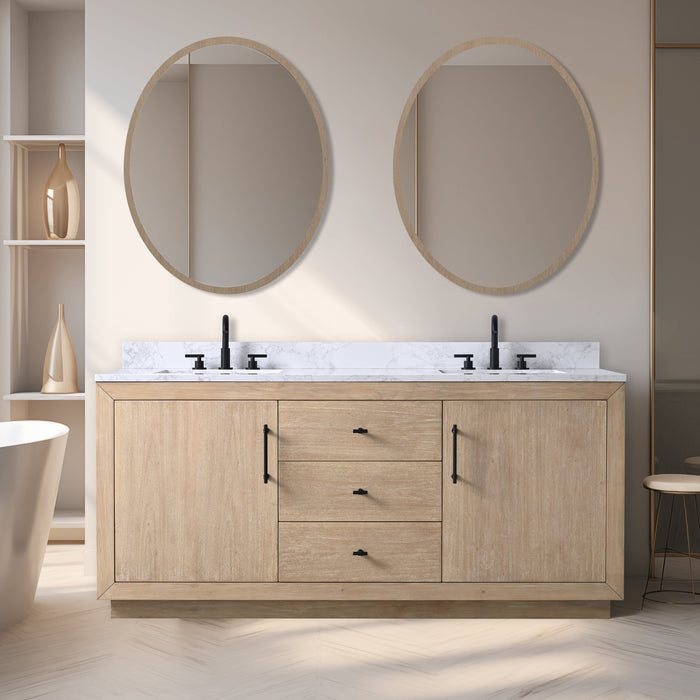 72" Double Sink Bathroom Vanity with Sink and Top, With Soft Closing Doors - HomeBeyond