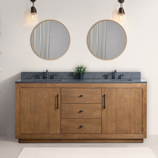 72" Double Sink Bathroom Vanity with Sink and Top, With Soft Closing Doors - HomeBeyond