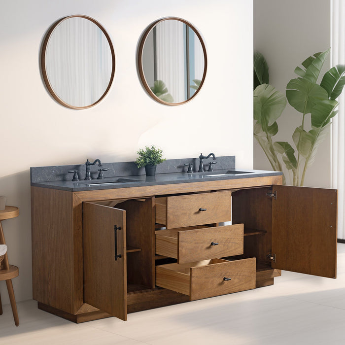 72" Double Sink Bathroom Vanity with Sink and Top, With Soft Closing Doors - HomeBeyond