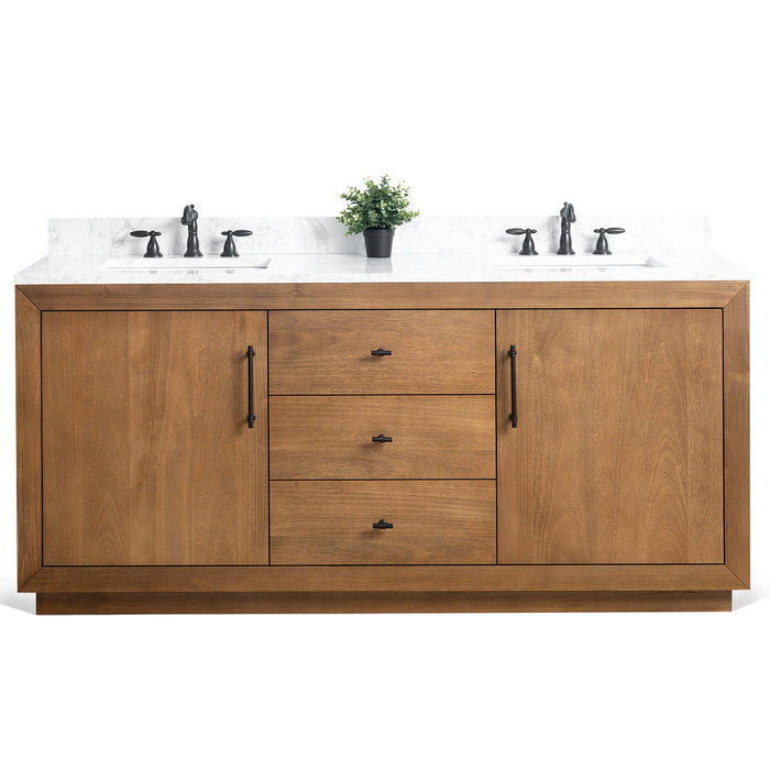 72" Double Sink Bathroom Vanity with Sink and Top, With Soft Closing Doors - HomeBeyond
