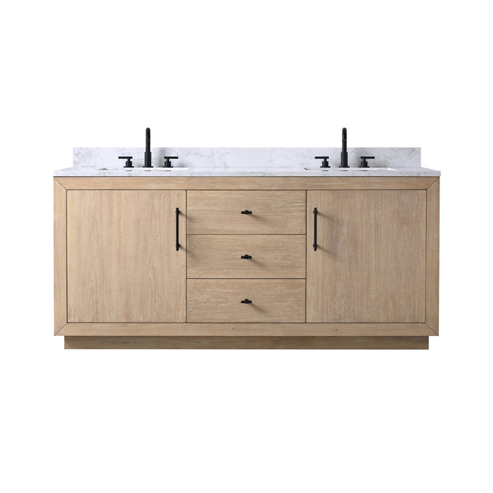 72" Double Sink Bathroom Vanity with Sink and Top, With Soft Closing Doors - HomeBeyond