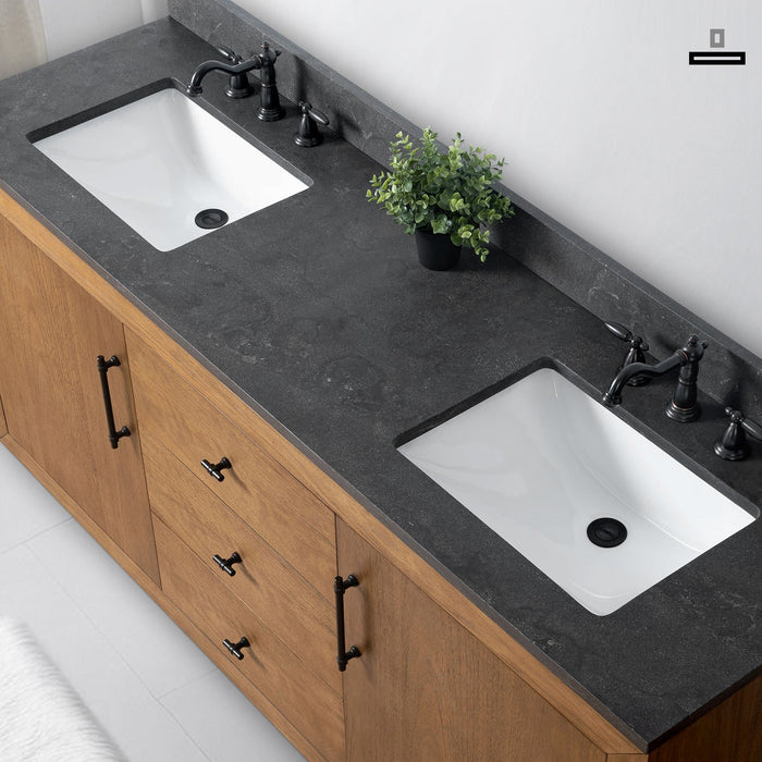 72" Double Sink Bathroom Vanity with Sink and Top, With Soft Closing Doors - HomeBeyond