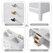 72" Double Sink Freestanding Bath Vanity Cabinet with White Engineered Marble Top - HomeBeyond