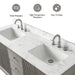 72" Double Sink Freestanding Bath Vanity Cabinet with White Engineered Marble Top - HomeBeyond